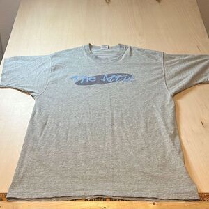 Vintage Y2K The attic Logo Grey and Blue T shirt Made in‎ the USA XL